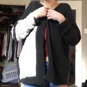 black cardigan